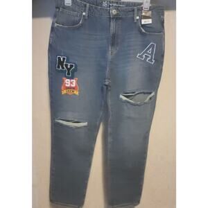 Womens No Boundaries High Rise Mom Jeans Juniors sz 17 NWT